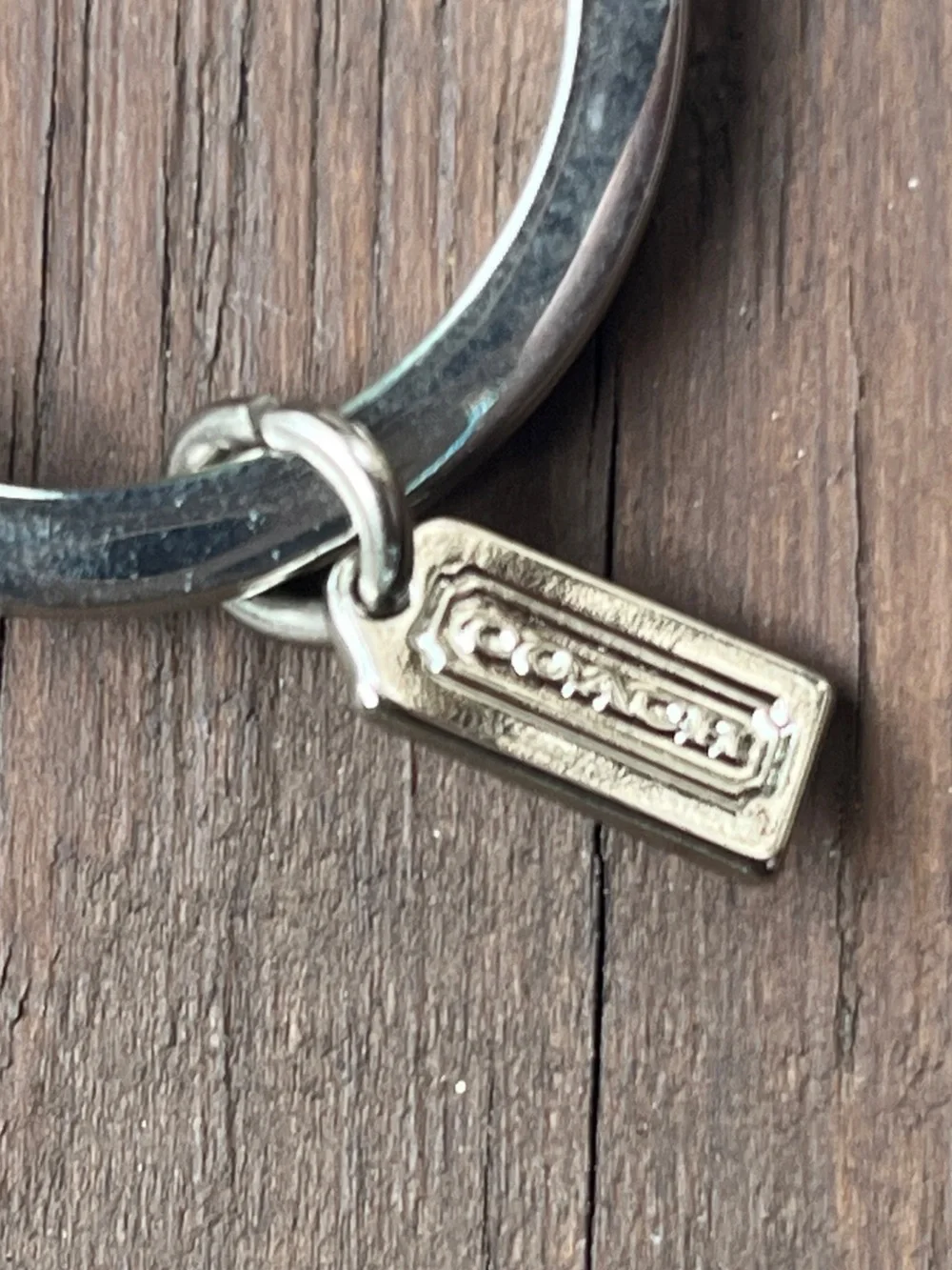 Vintage Coach gray/silver mini photo-book keychain 🤍❄️